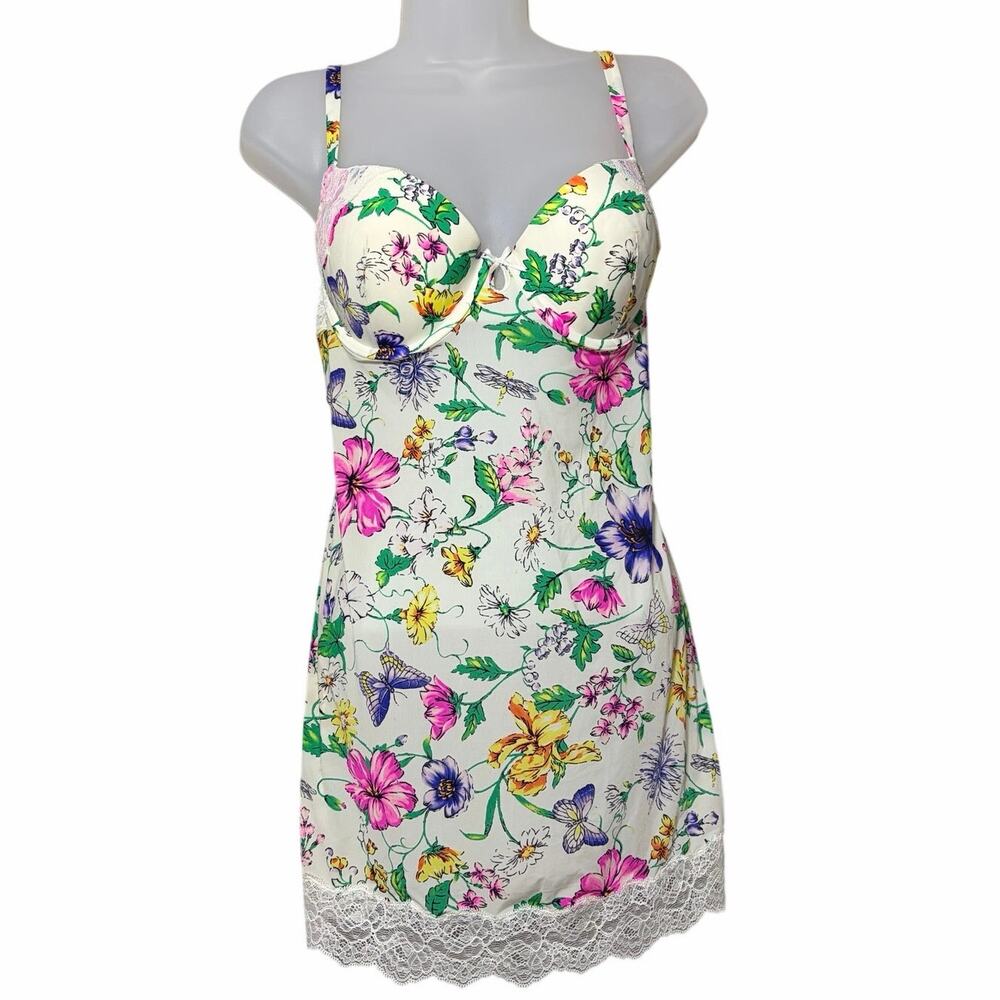 Victoria’s Secret Floral Slip Dress Lingerie Nightie Size 34D